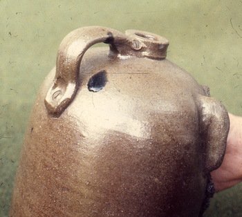 Handle attachment Decker face jug. Burbage44.